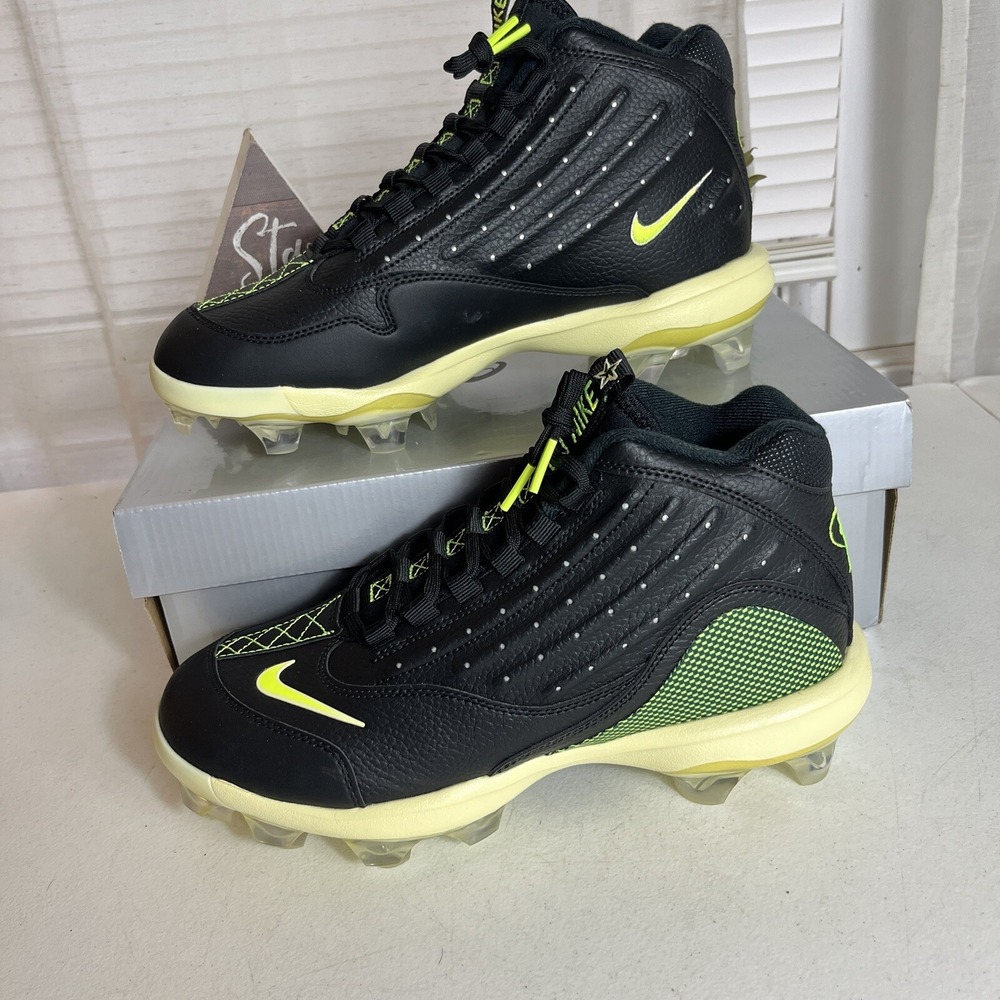 ✅ Nike Griffey 2 MCS‎ Baseball Cleats Black Volt HF1579-001 Men  Size 12 Molded